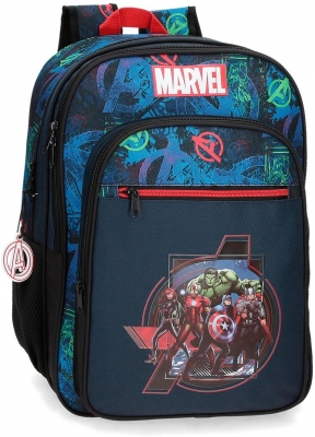 Ghiozdan adaptabil scoala baieti, 2 compartimente, Marvel on the Warpath, Avengers